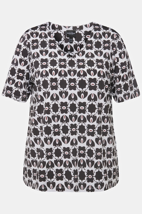 Slinkyshirt, Ornamente, Classic, V-Ausschnitt, Halbarm
