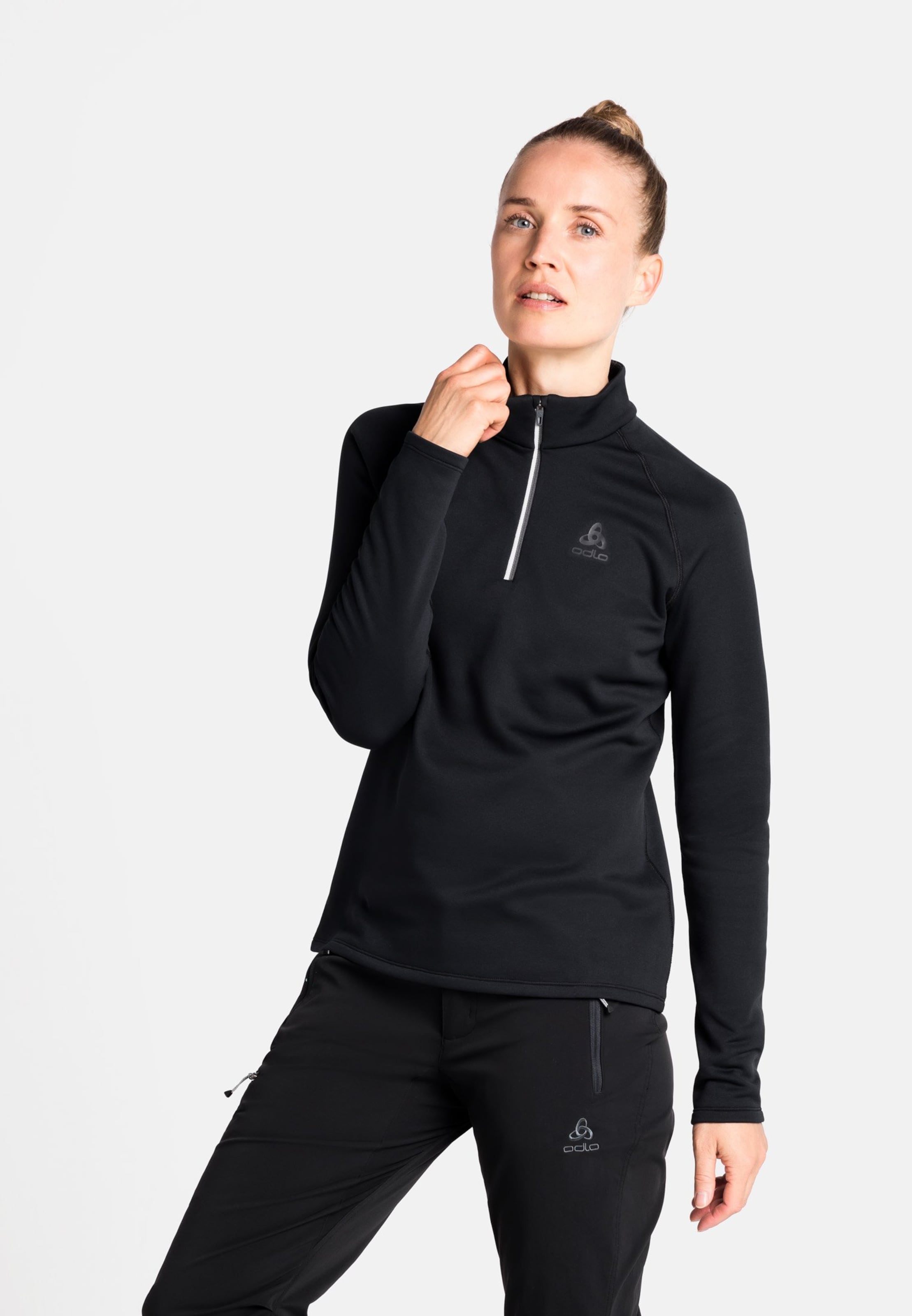 Besso Mid Layer mit Halbreissverschluss in black