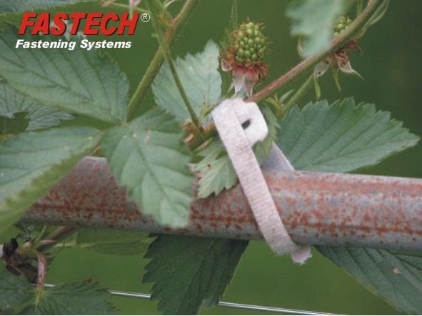 FASTECH Klettkabelbinder ETK-7-2 7 x 200 mm Schwarz, 10 Stü Kabelmanagement mit Klettverschlusssystem