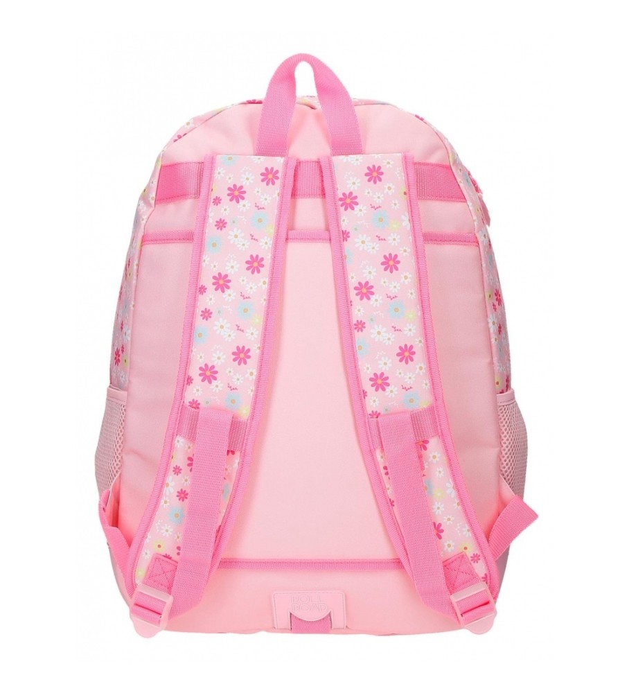 Roll Road Mochila Escolar Roll Road Coffee shop Dos Compartimentos adaptable a carro rosa