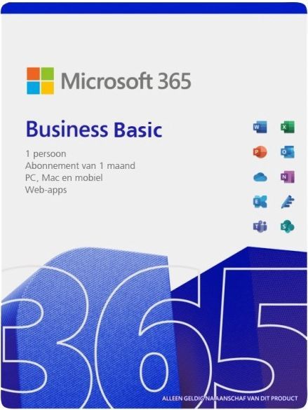 Microsoft 365 Business Basic - Maandabonnement - 1 Gebruiker