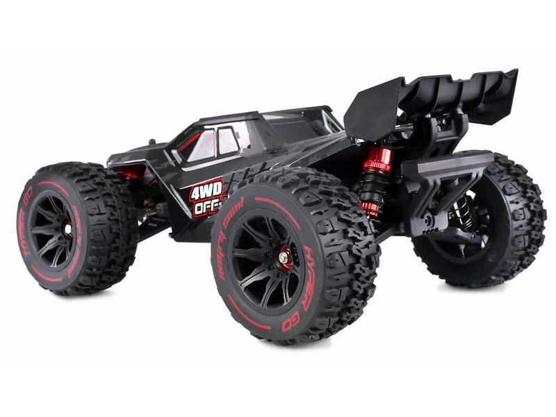 Amewi Truggy Hyper Go 4WD Brushless Schwarz, RTR, 1:14 Brushless Truggy mit zwei Karosserien und umfangreichem Zubehör-Set
