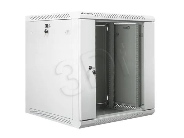 Lanberg - Rack kabinet - vægmonterbar - grå, RAL 7035 - 12U - 19