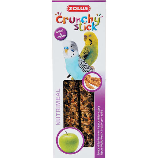 Friandise Crunchy Stick millet pomme pour perruches x2 - 85 g