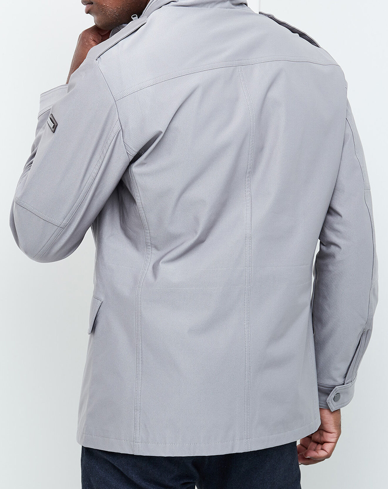 Hackett London Veste Saharienne imperméable gris clair