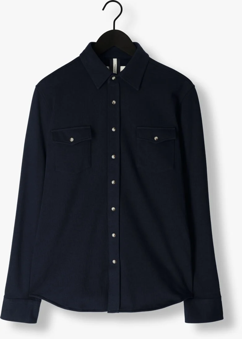 PROFUOMO donkerblauwe profuomo casual overhemd overshirt wester