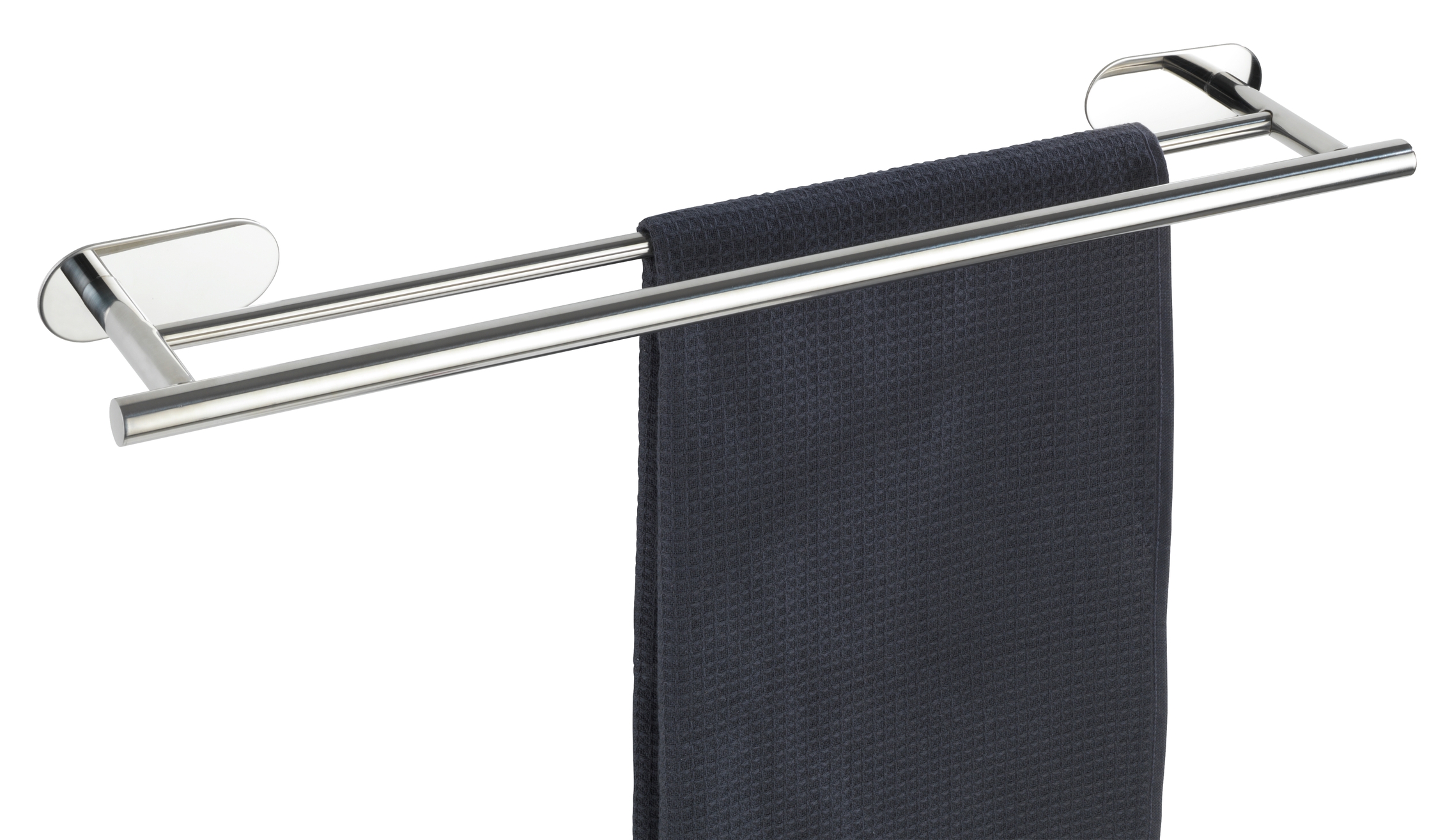 Wenko Orea turbo-loc handdoekhouder duo RVS glans