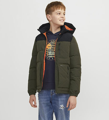 Jack & Jones Steppjacke - JJEOtto - Raisin/Black Blocking/Black