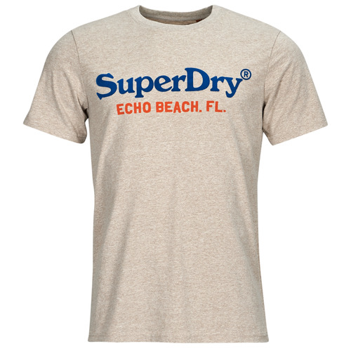 Superdry - VENUE DUO LOGO T SHIRT - Beige