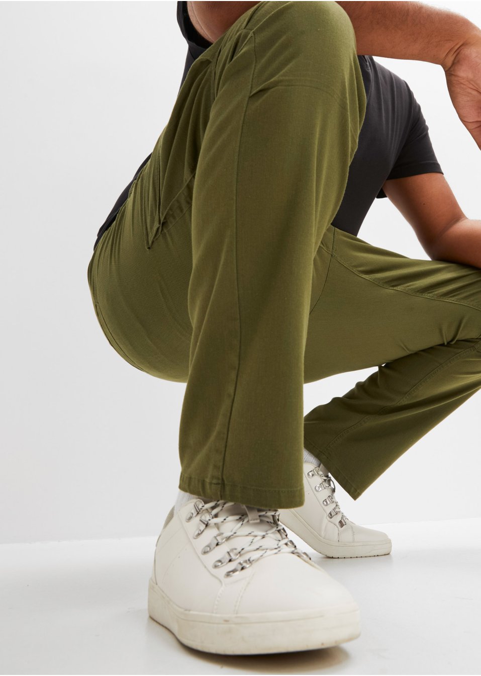 Pantalon cargo extensible Loose Fit, Straight