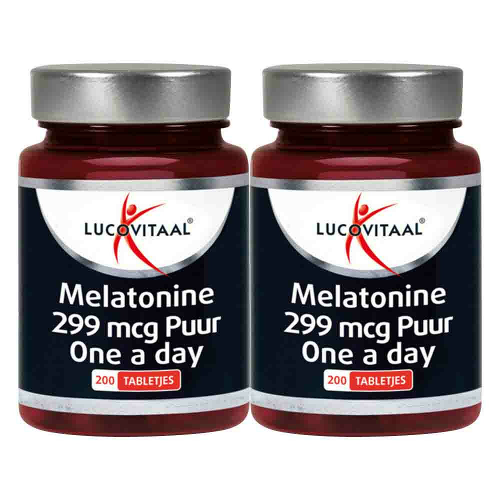 2x Lucovitaal Melatonine Puur 0,299mcg200 tabletten