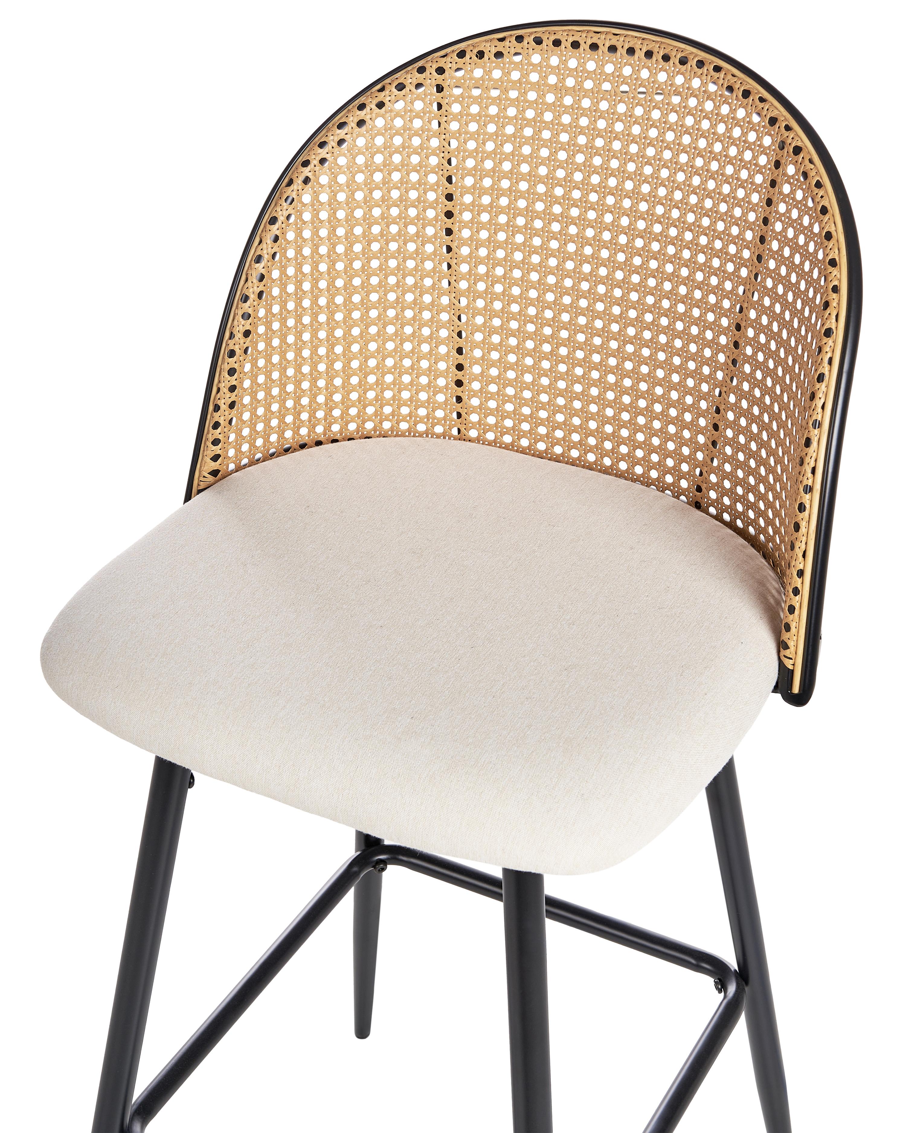 Set van 2 barstoelen CORNELL Metaal Zwart