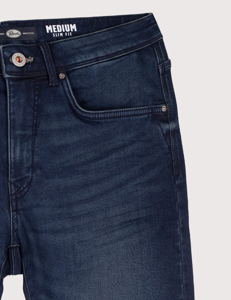 PETROL IND SHORT EN JEAN HOMME JACKSON BLEU FONCÉ