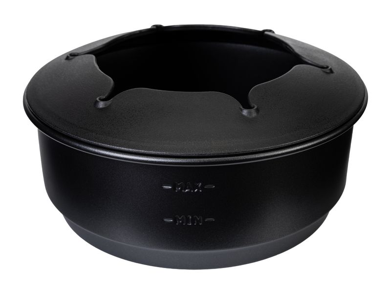 FURBER Fondue-Set Alpy 9 Teile, Schwarz/Weiss Für Fondue Chinoise, Käse- oder Schokoladenfondue