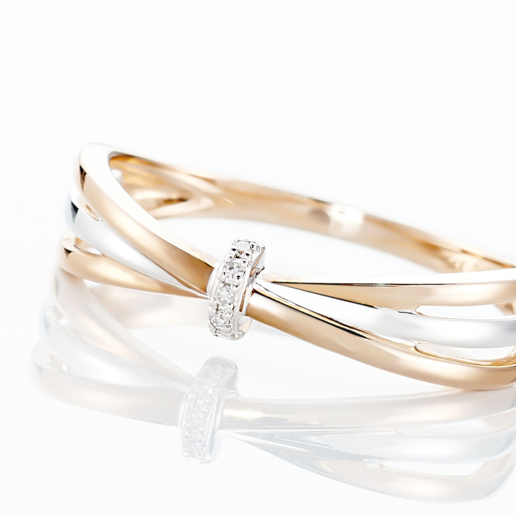 Bague Ruthe Or Bicolore Diamant