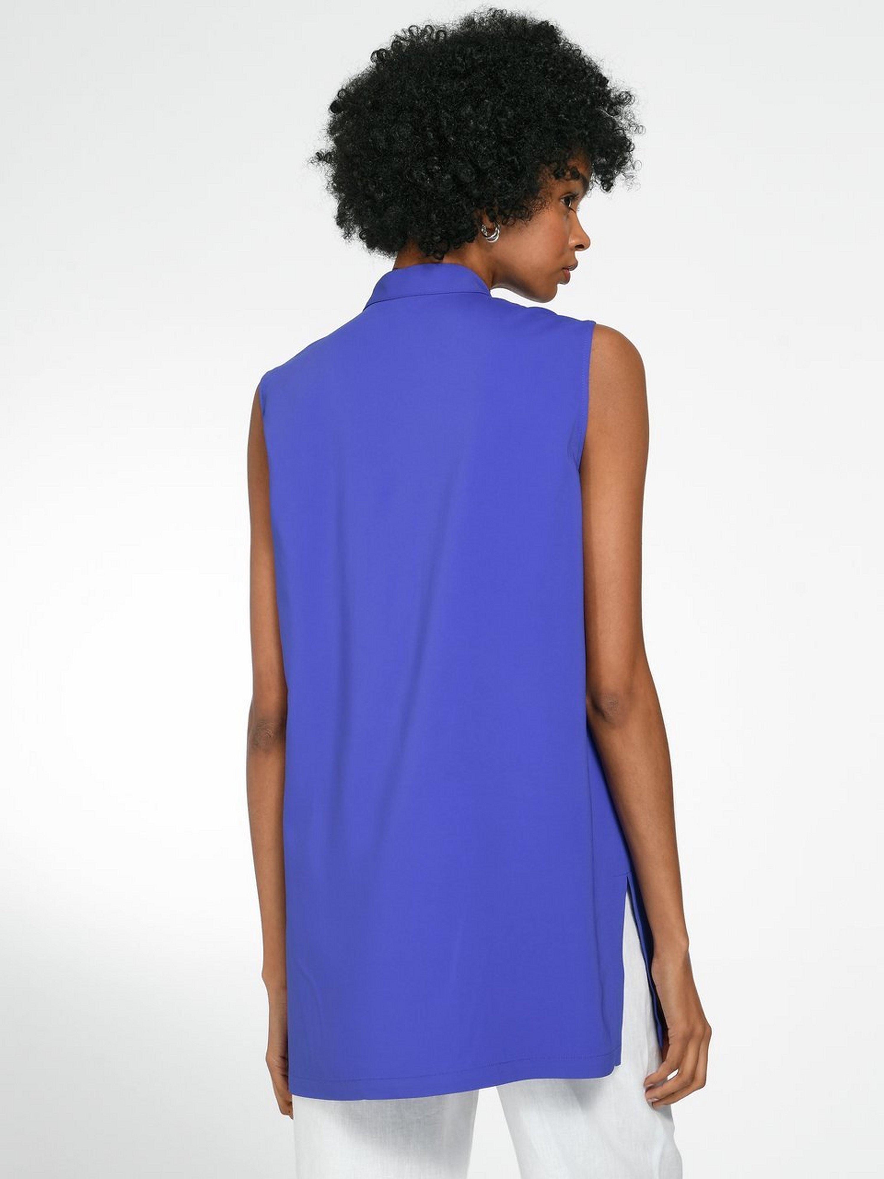 Ärmellose Long-Bluse