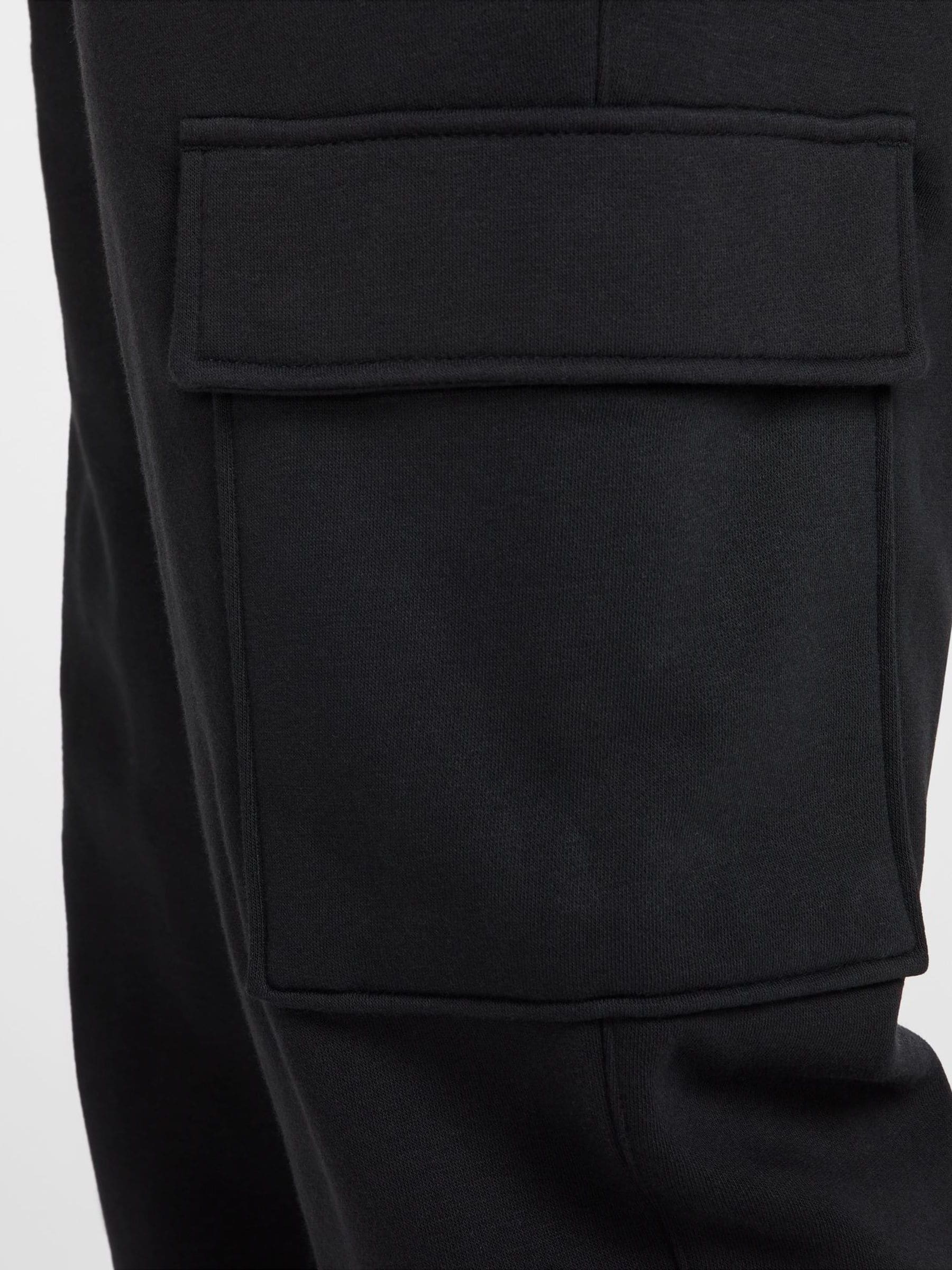 Zwart - Nike Club cargojoggingbroek van fleece