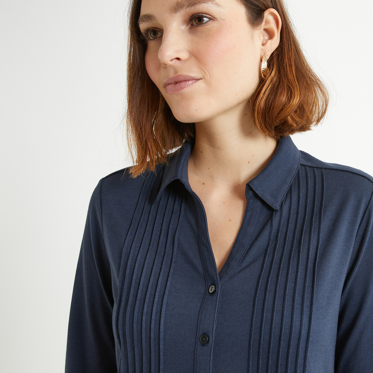 ANNE WEYBURN<br>Camiseta polo de manga comprida/gola alta