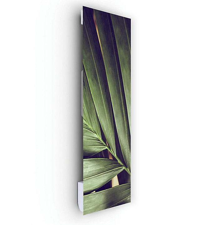 Radiateur électrique à rayonnement avec soufflerie Ilo Fanmix en verre design Feuille de Palmier 1750W