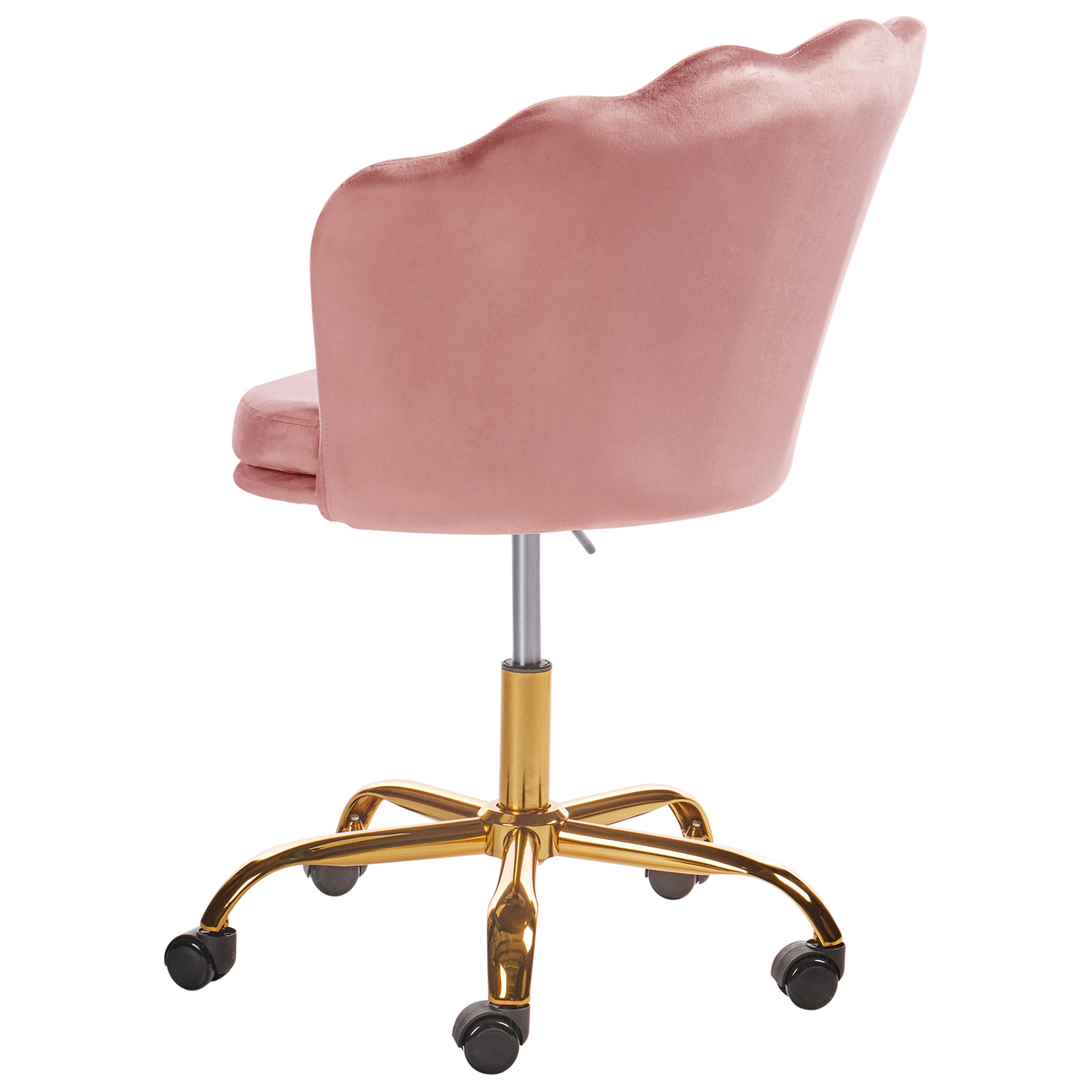 Beliani - MONTICELLO - Bureaustoel - Roze - Fluweel