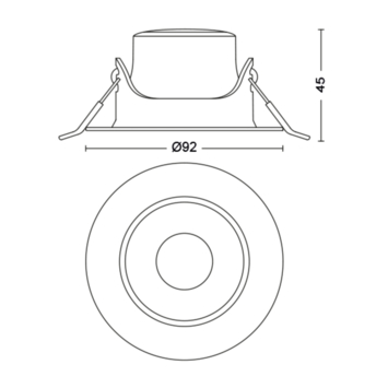 Philips inbouwspot Impala zwart 3pack