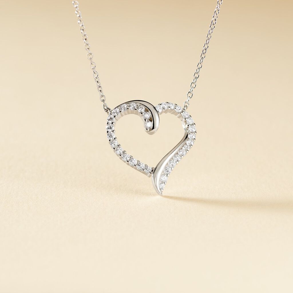 Collier Miliza Argent Blanc Oxyde De Zirconium
