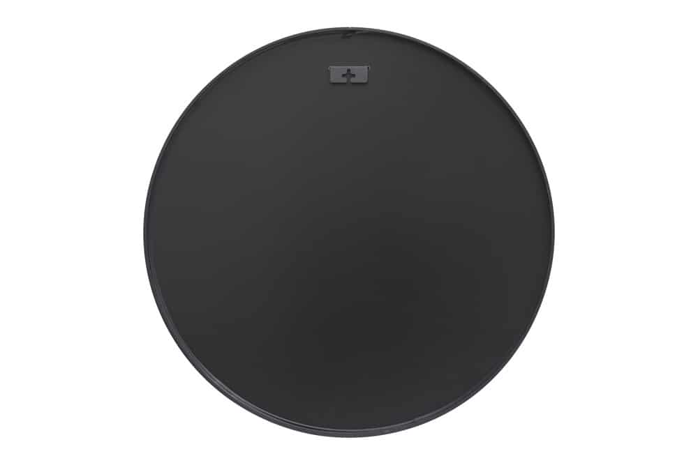 Runder Wandspiegel PORTRAIT 60cm schwarz mit Metallrahmen