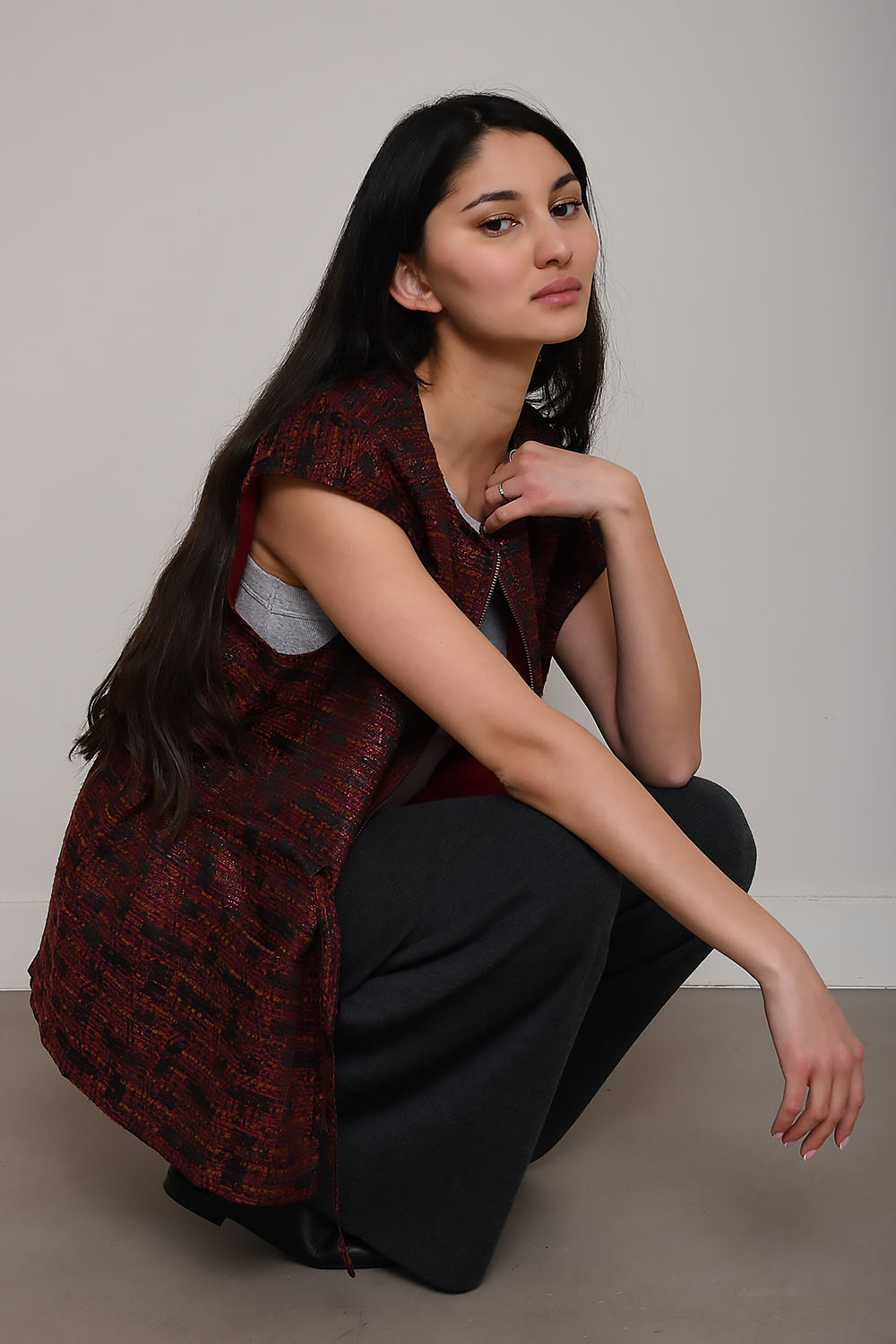 Spinny sleeveless jacket