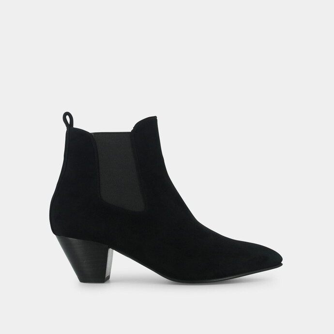 Boots pointues  en velours noir