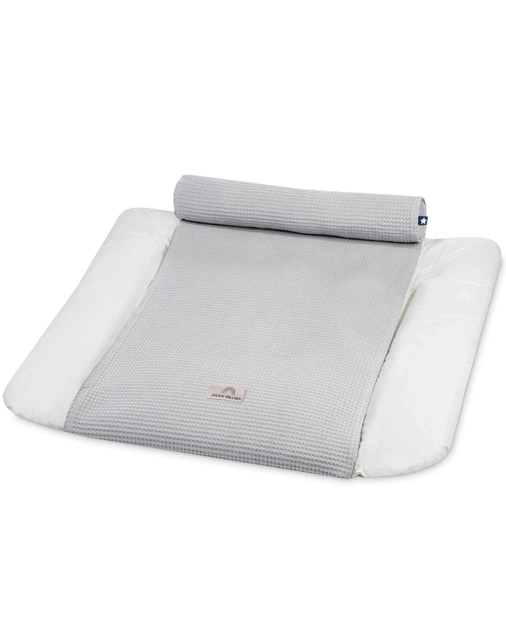 Loop Wickelauflagenbezug JACOB WAFFELPIQUE (85x75) in light grey