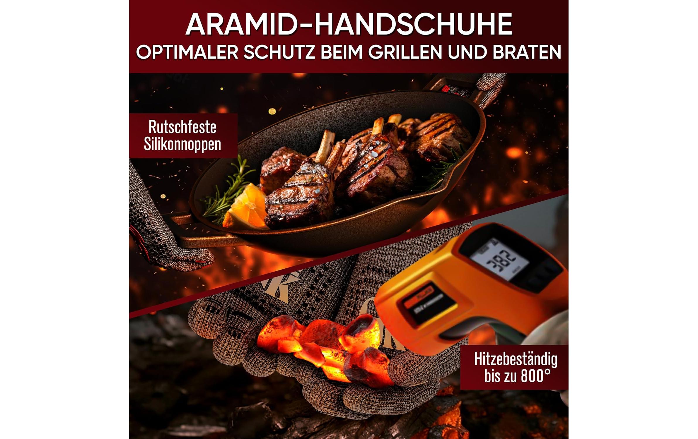 Wok 35 cm mit Reiniger, HandschuheGusseisen-Wok mit Edelstahl-Ringreiniger und hitzebeständigen Handschuhen