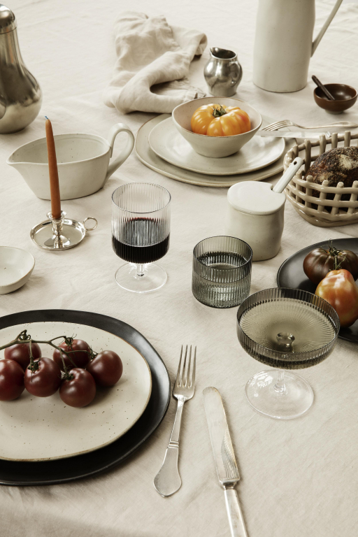 Ferm Living Ripple low glazen set van 4 Clear
