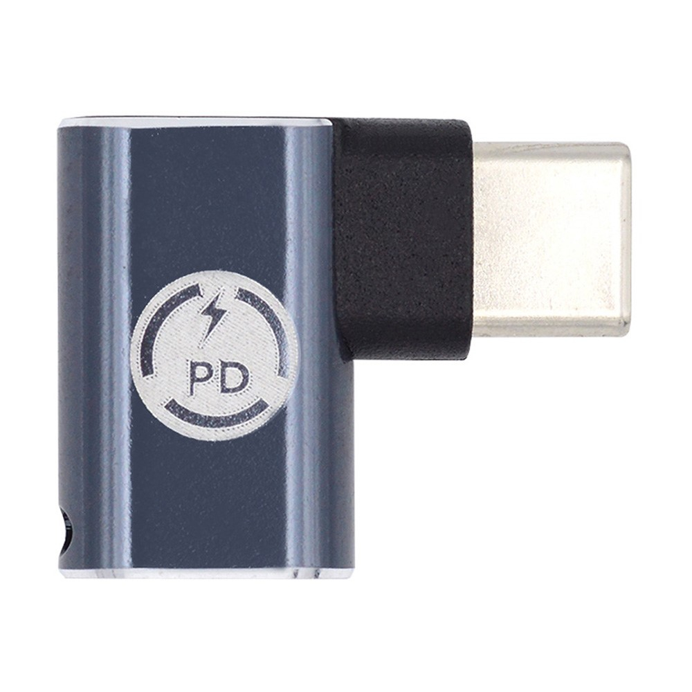 USB C PD auf Lightning Ladeadapter 90° Grad-Winkel für Handy / MacBook Pro / Laptop 480 Mbps - Schwarz