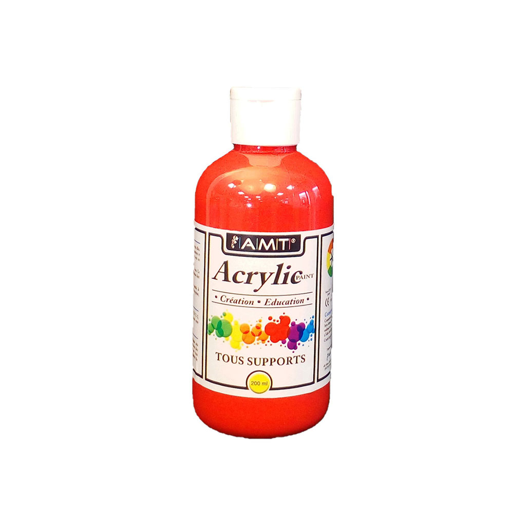 Peinture acrylique rouge 200ml
