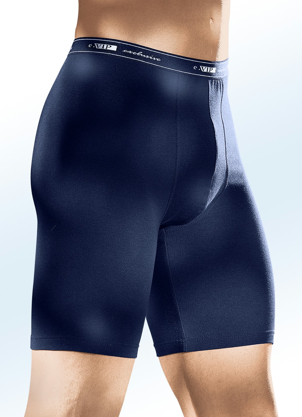 Zweierpack Longpants mit Elastikbund, uni