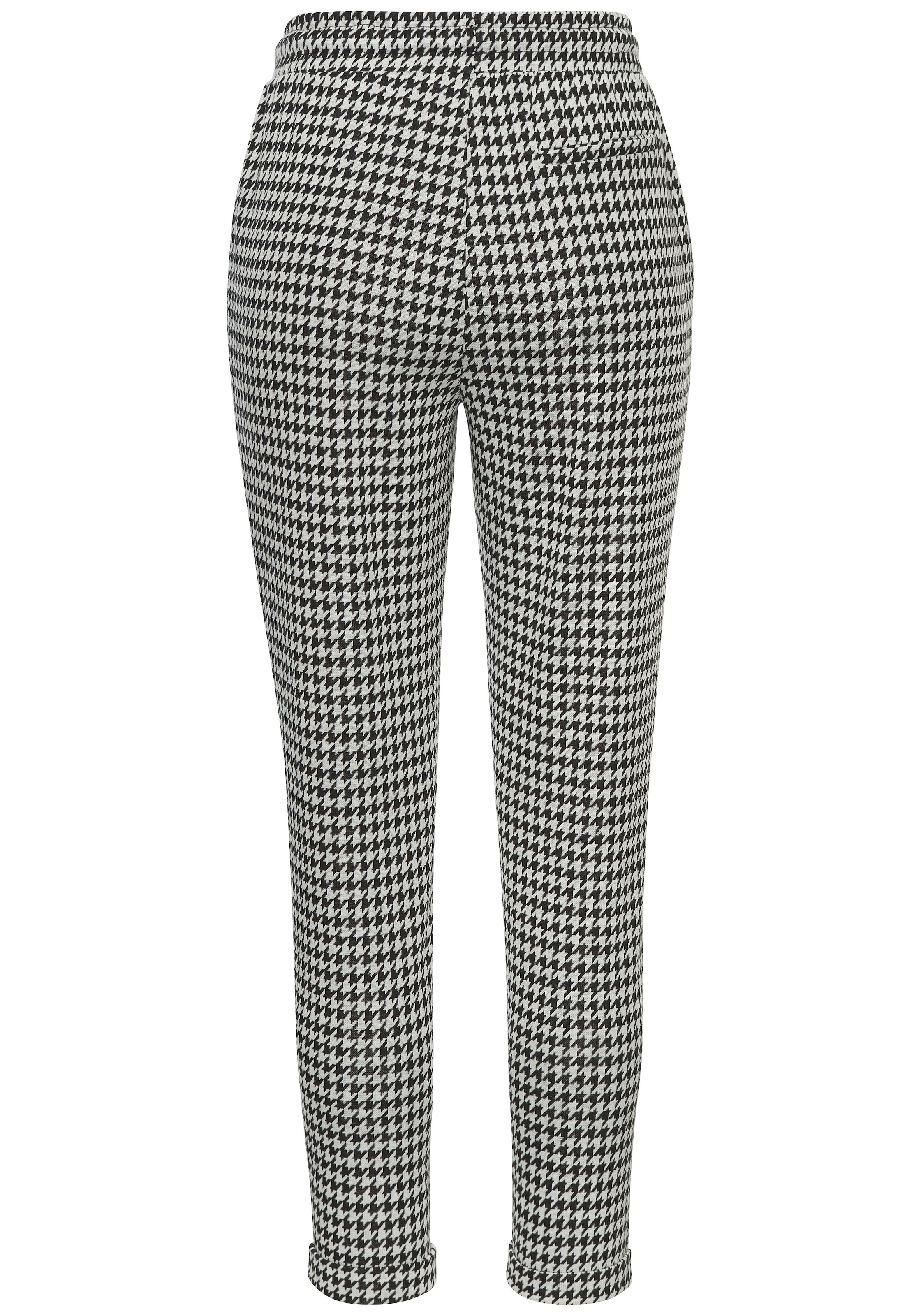 LASCANA Schlupfhose  mit Hahnentrittmuster und Eingrifftaschen, Joggpants
