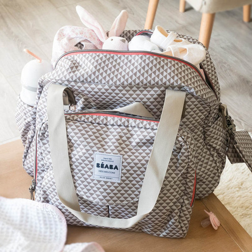 Sac Geneve 2 PLAY PRINT Grey/Corail - BEABA