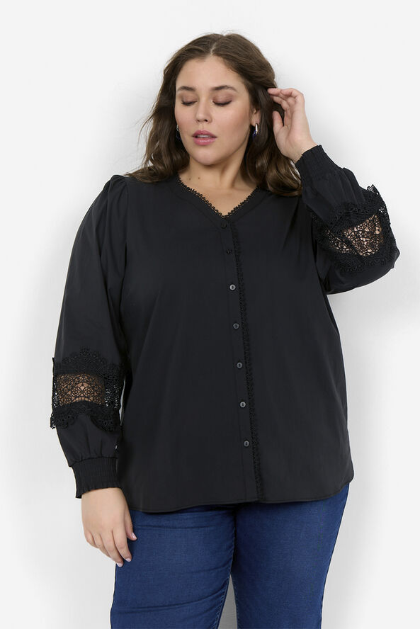 Wasabiconcept Curvy WA-GLENDALE 1 Skjorte Sort 9999 sort