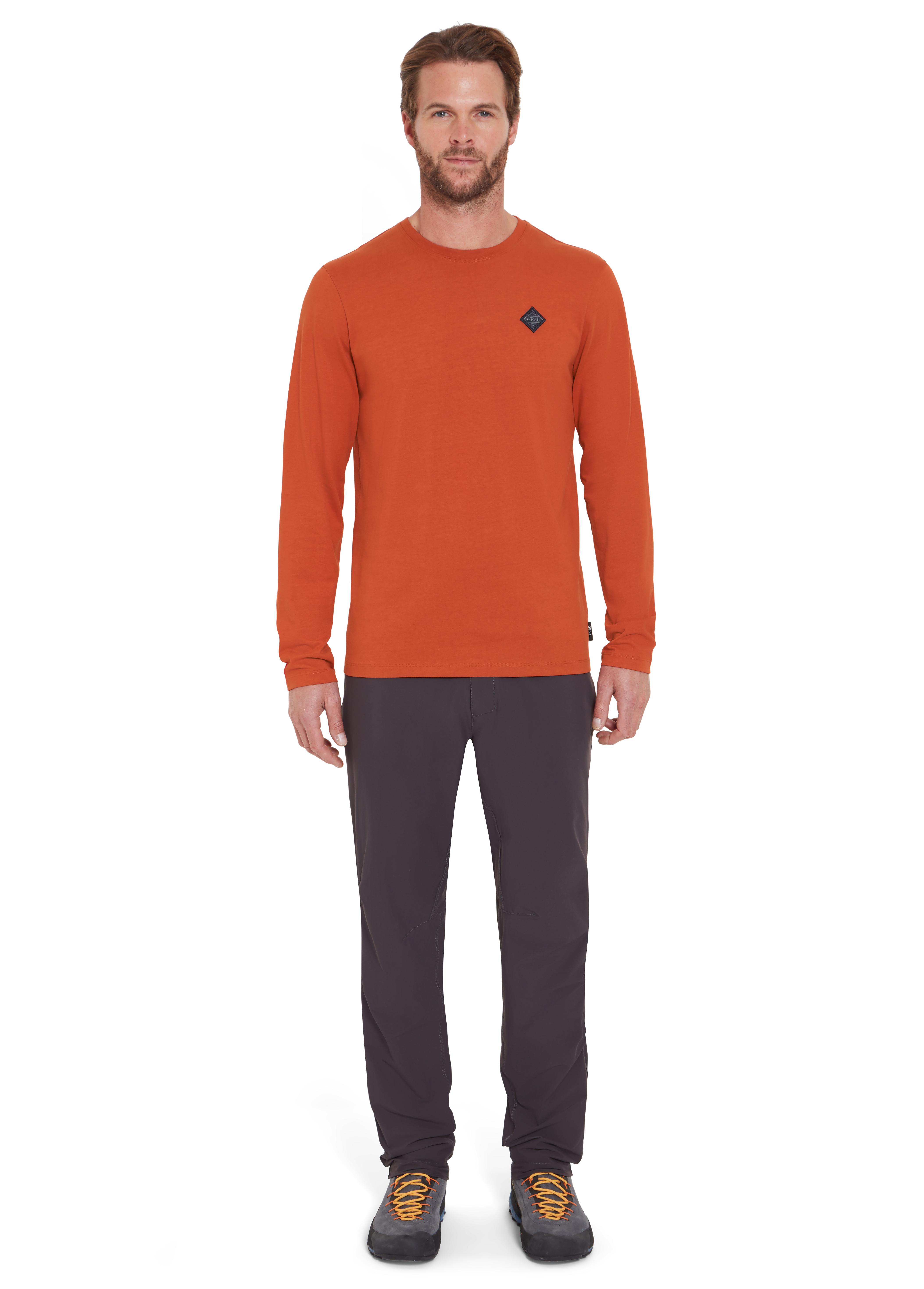 Rab Basecamp Logo Badge LS Tee Red Clay