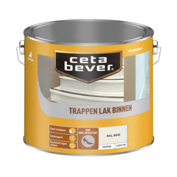 Cetabever trappenlak dekkend RAL 9010 gebroken wit zijdeglans 2,5 L