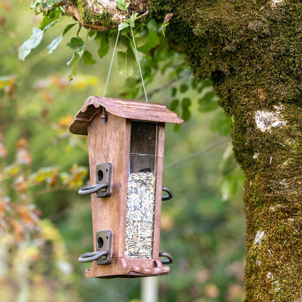 Mangeoire à silos pour oiseaux sauvages jok 21, mangeoire extérieure, adaptée à diverses graines