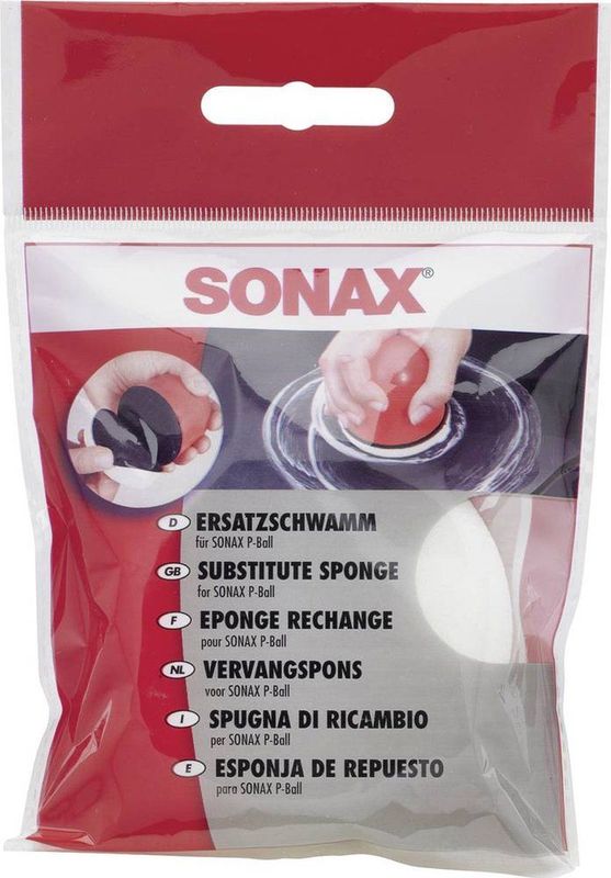SONAX Spons - t.b.v. P-Ball Polijstbal - Klitteband - Ergonomische Vorm