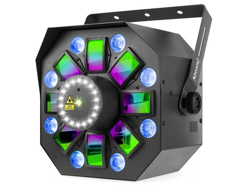 BeamZ Lichteffekt MultiBox 4-in-1-Effekt mit Derby-, PAR-, Laser- und Stroboskopeffekt