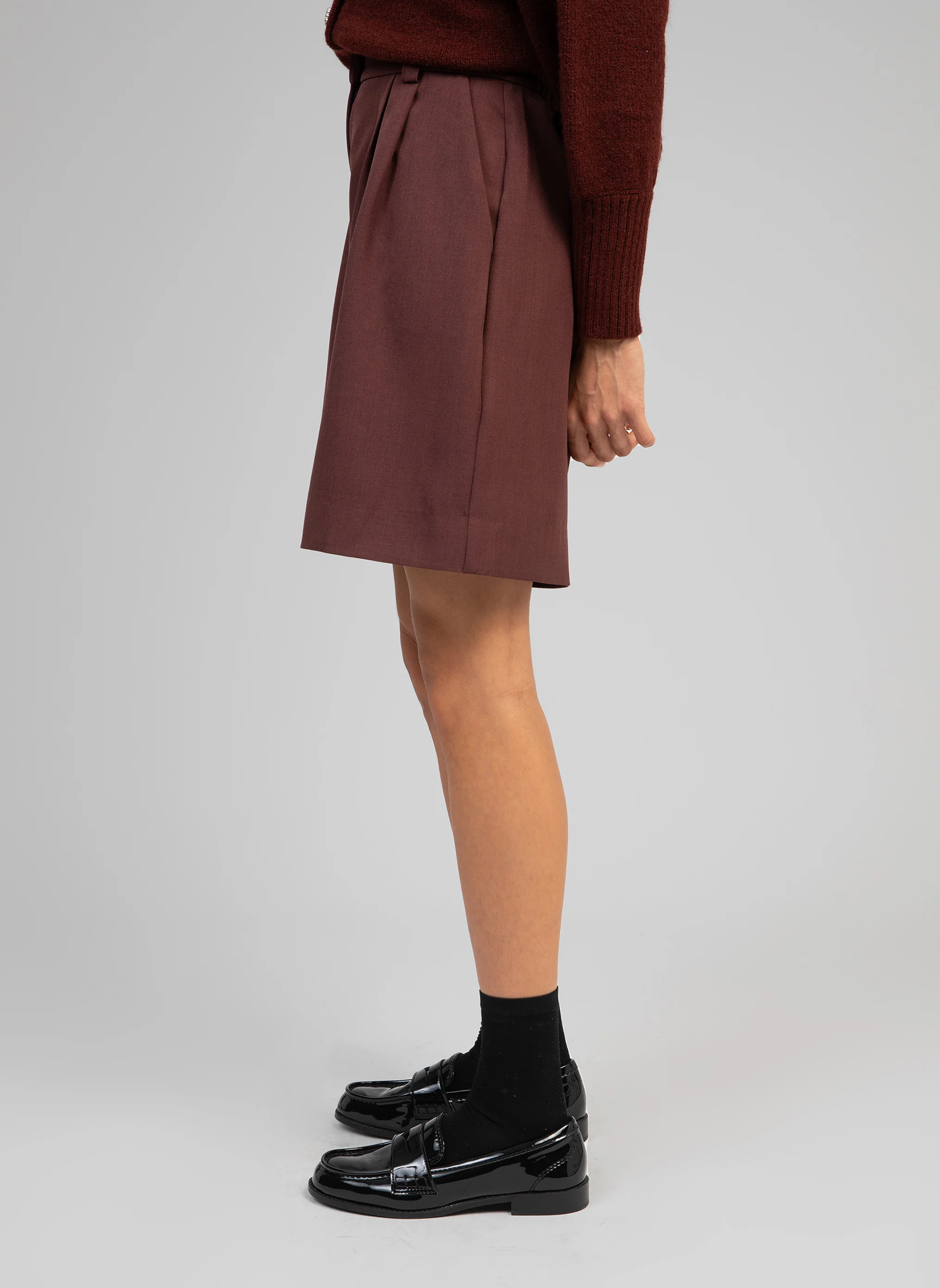 PALIO - Bermuda taille haute | Marron