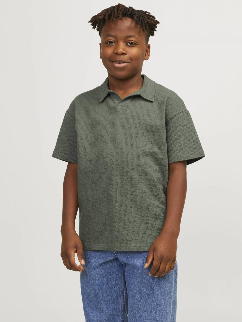 JACK & JONES polo JCOFRED agave groen