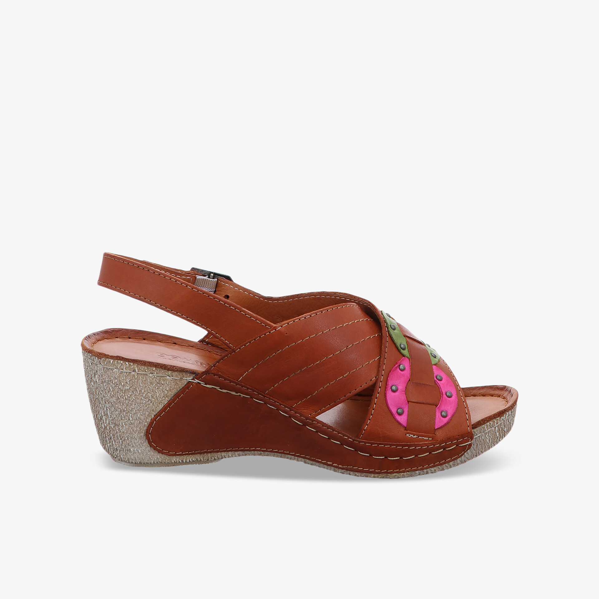 Gemini Damen Keilsandalen braun