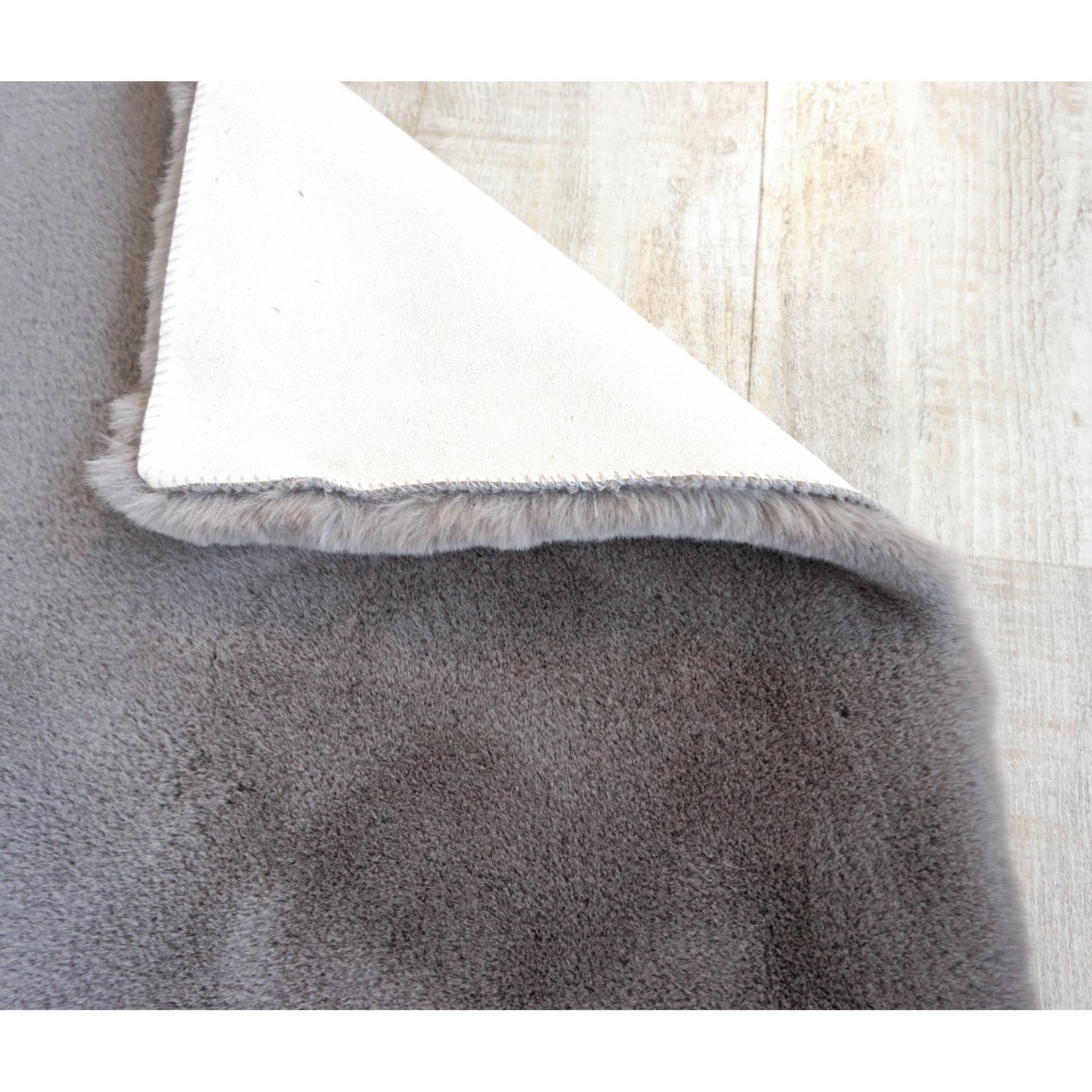Kunstfell Rabbit grau 60 x 90 cm