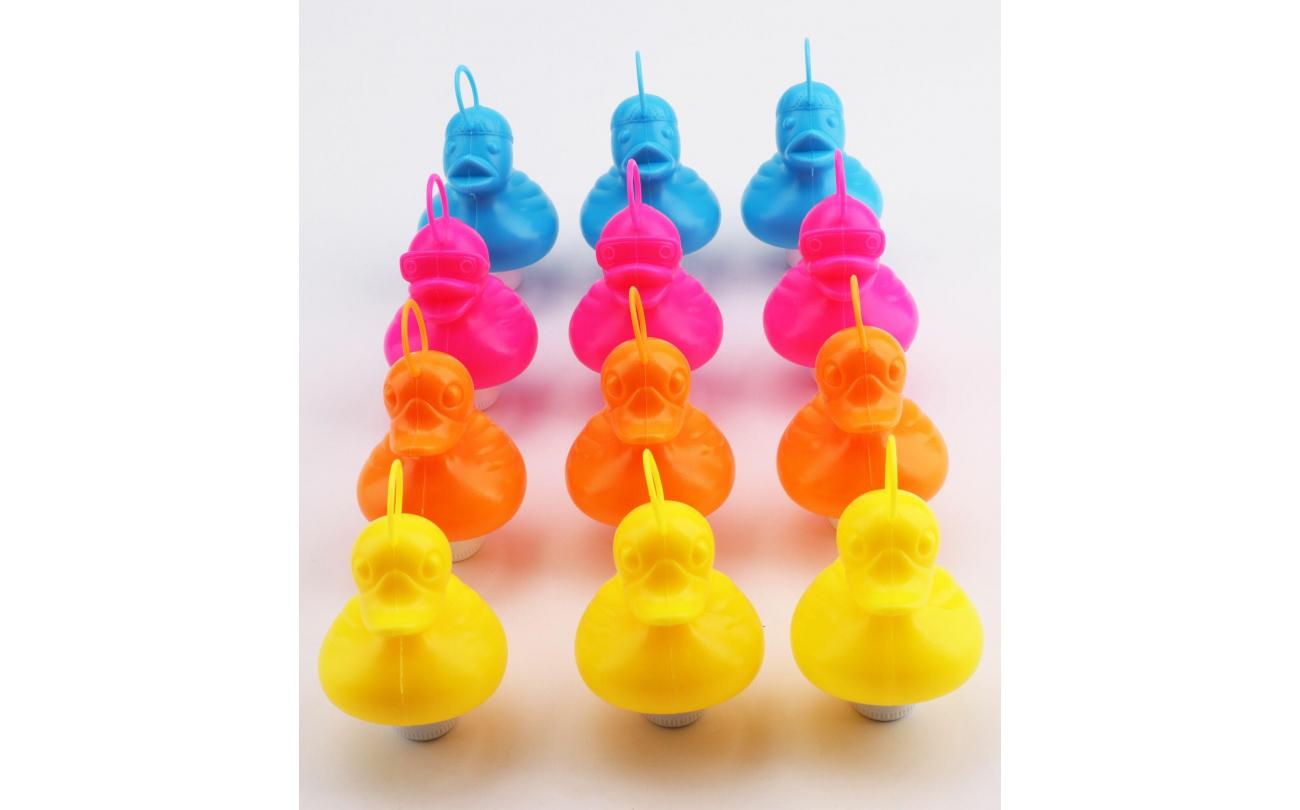 Zak met 12 kermiseendjes in 4 kleuren