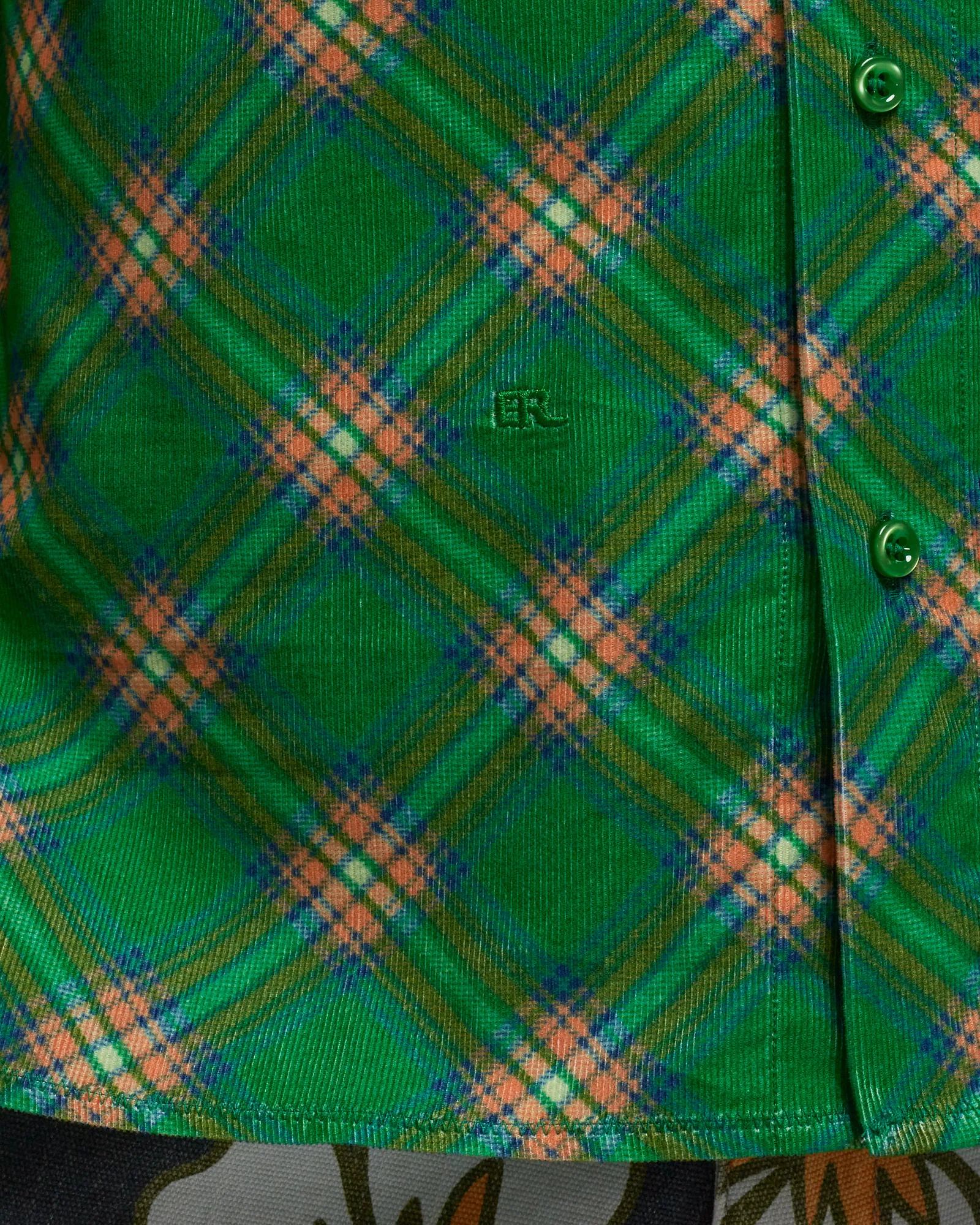 ERL PLAID CORDUROY SHIRT WOVEN