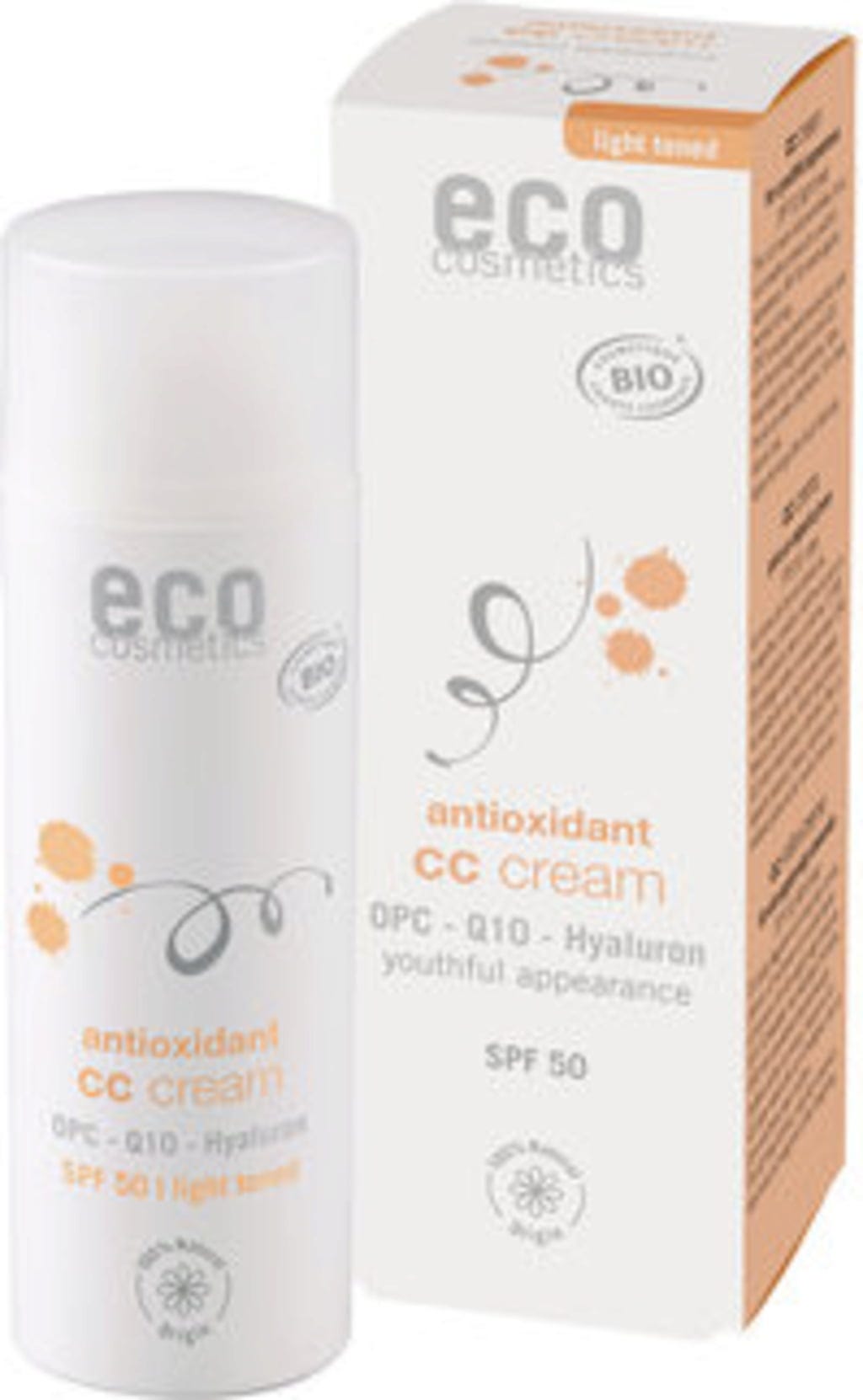 eco cosmetics  CC Creme getönt LSF 50, Hell (50 ml)